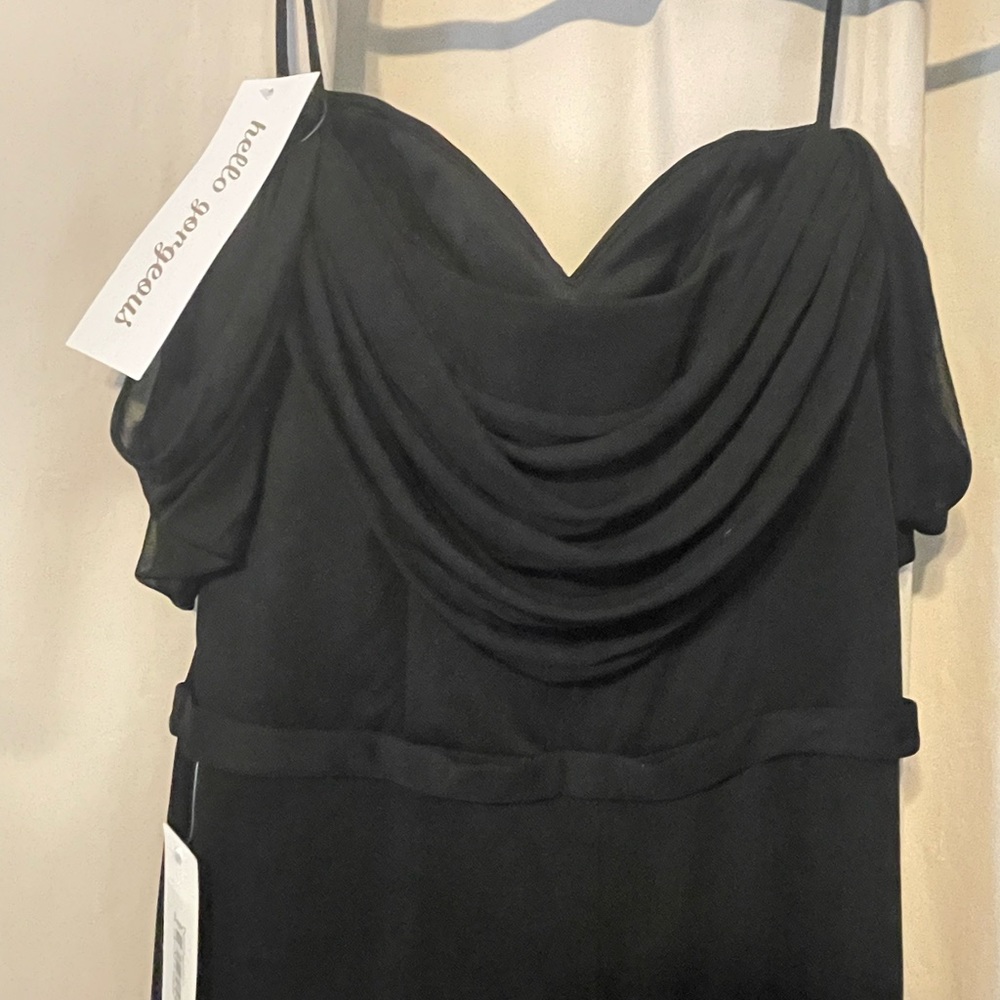 Black Formal Bridesmaid Dress- Kleinfeld - Picture 6 of 7